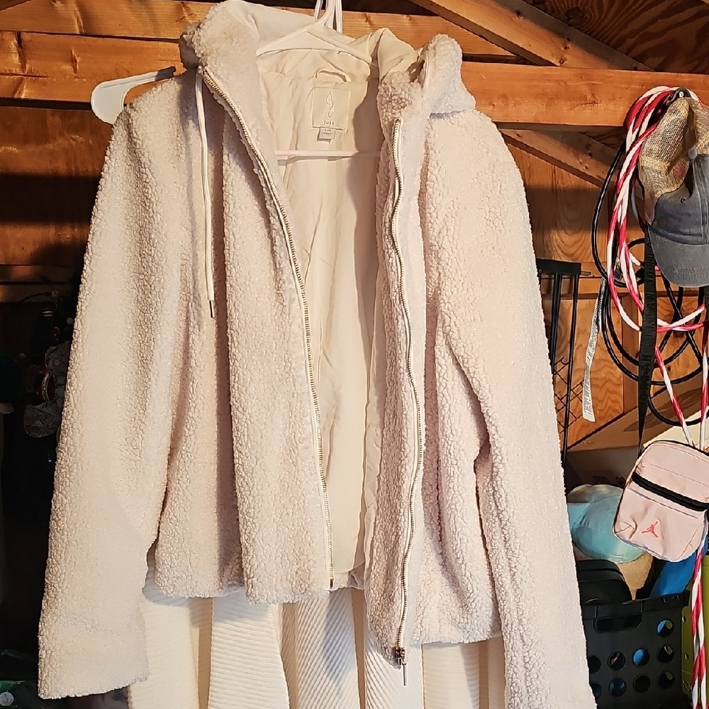 Joie Cream Teddy Jacket with Hood